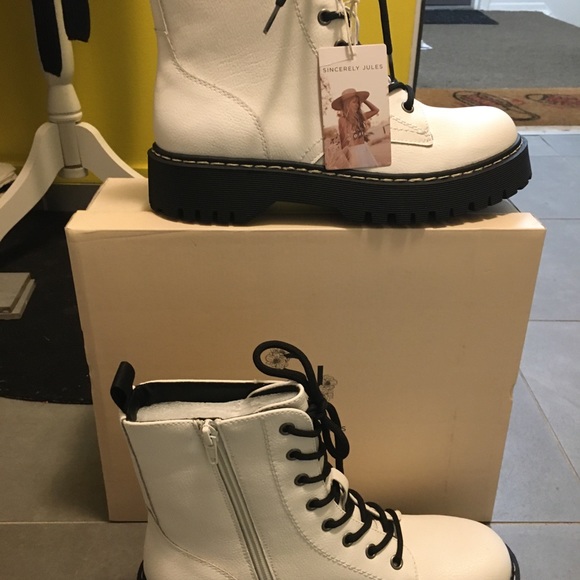 🤍Sincerely Jules White Womens Combat Booths🥾 - Picture 3 of 15
